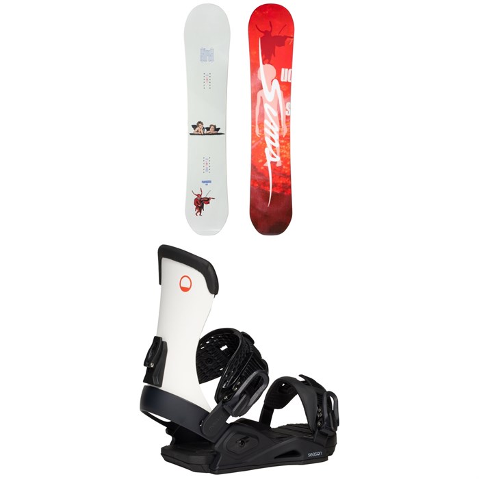 Sims - Sims Macrodose Snowboard + Season Meld Snowboard Bindings