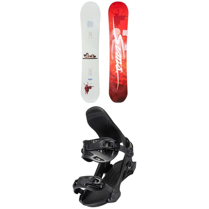 Sims - Sims Macrodose Snowboard + Arbor Hemlock Snowboard Bindings