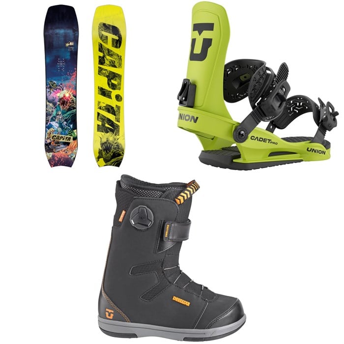 CAPiTA - CAPiTA Children Of The Pow Snowboard + Union Cadet Pro Snowboard Bindings + Cadet Snowboard Boots - Kids'