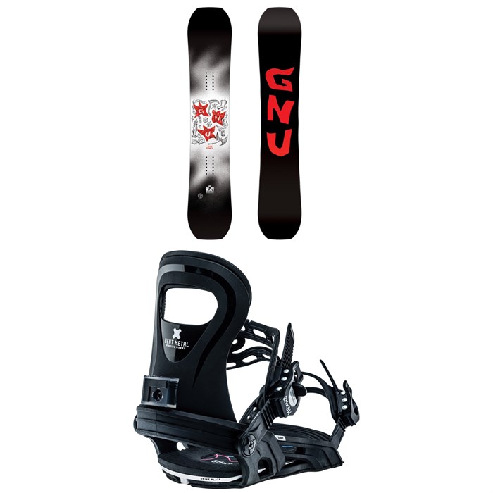 GNU - GNU Young Money C2E Snowboard + Bent Metal BMX Snowboard Bindings - Kids' 2025