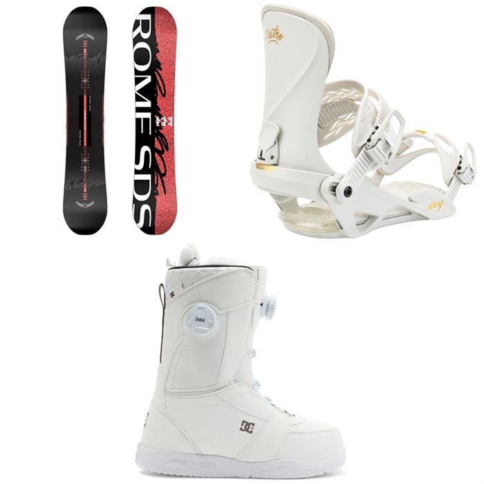 Rome - Rome Heist Snowboard + Nitro Ivy Snowboard Bindings + DC Lotus Snowboard Boots - Women's