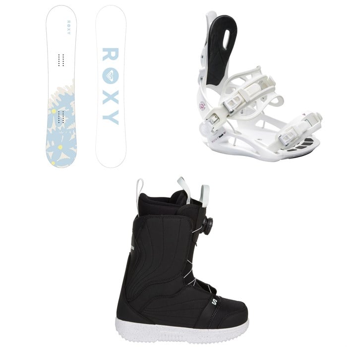 Roxy - Roxy Dawn Snowboard + Rock-It Dash Snowboard Bindings + Salomon Pearl Boa X Snowboard Boots - Women's 2026