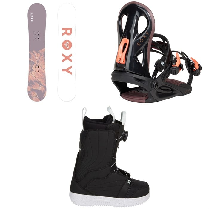 Roxy - Roxy Raina C2 Snowboard + Viva LTD Snowboard Bindings + Salomon Pearl Boa X Snowboard Boots - Women's 2026