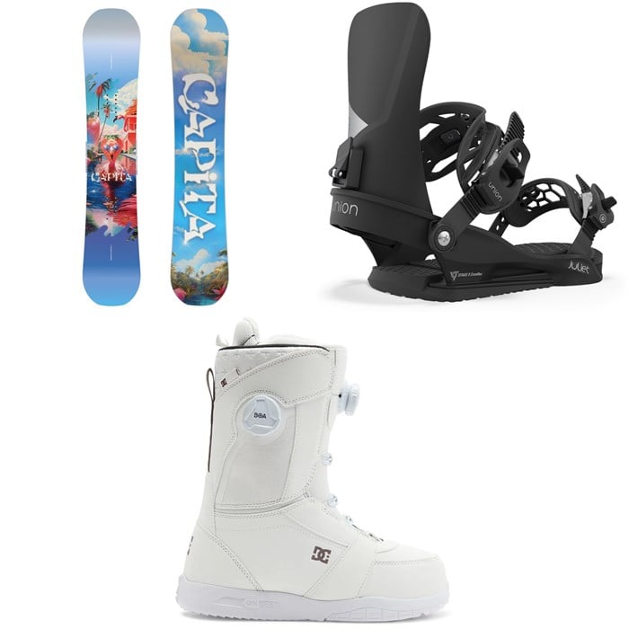 CAPiTA - CAPiTA Space Metal Fantasy Snowboard + Union Juliet Snowboard Bindings + DC Lotus Snowboard Boots - Women's