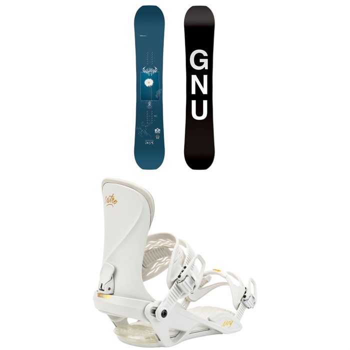 GNU - GNU Gloss-C C3 Snowboard + Nitro Ivy Snowboard Bindings - Women's 2025