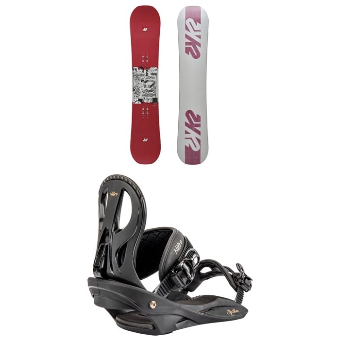 K2 - K2 Spellcaster Snowboard + Nitro Rythm Snowboard Bindings - Women's 2025