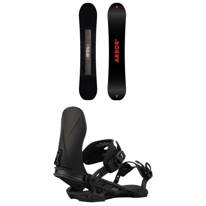 Arbor - Arbor Red Gerard Pro Snowboard 2027 + Hemlock Snowboard Bindings