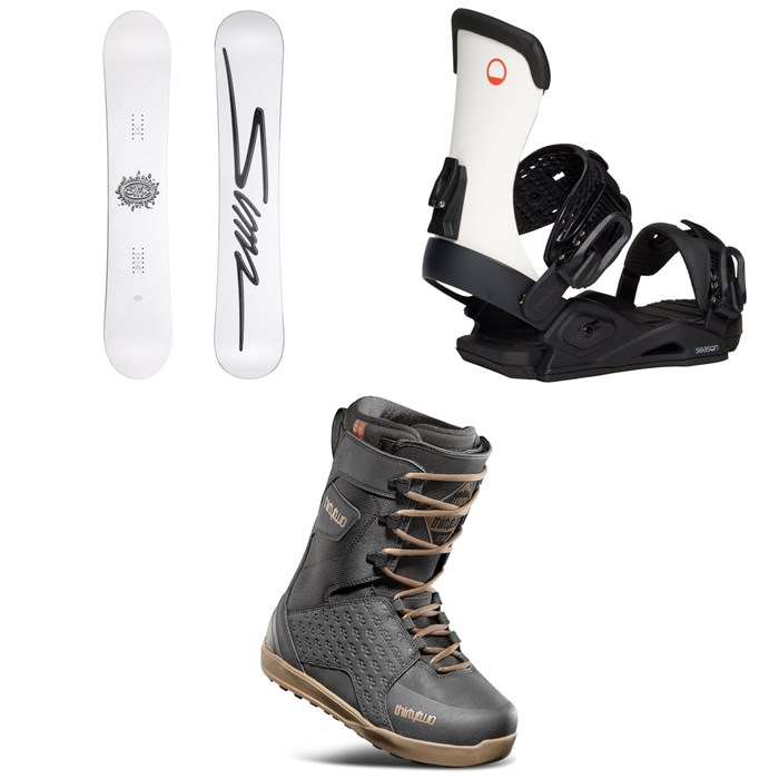 Sims - Sims Bowl Squad Snowboard + Season Meld Snowboard Bindings + thirtytwo Lashed Snowboard Boots 2026