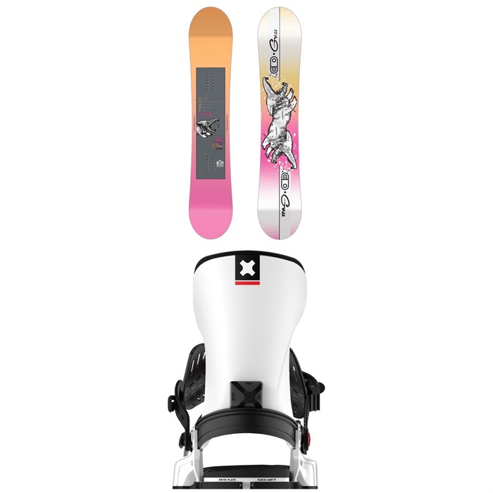 GNU - GNU x Airblaster S.N.A.R.F. Machine Snowboard + Bent Metal Transfer Snowboard Bindings 2026