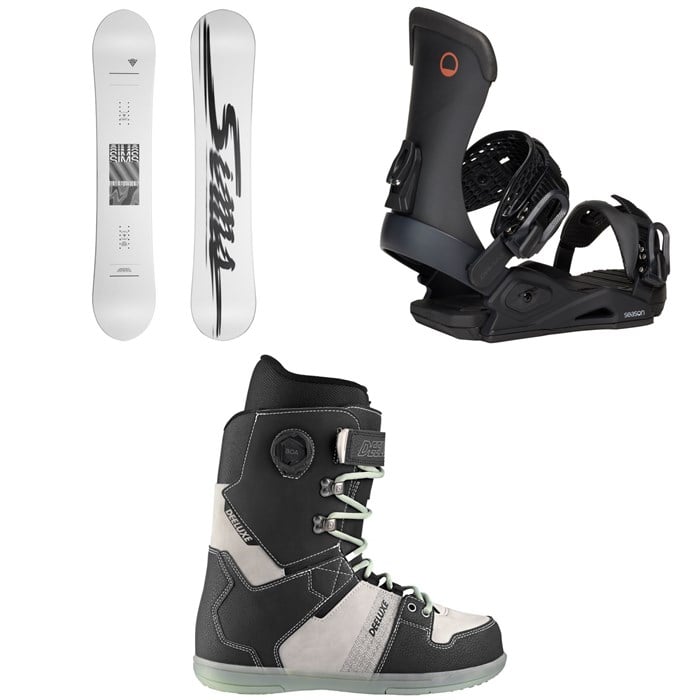 Sims - Sims Aurum Snowboard + Season Meld Snowboard Bindings + Deeluxe D.N.A. Snowboard Boots 2026
