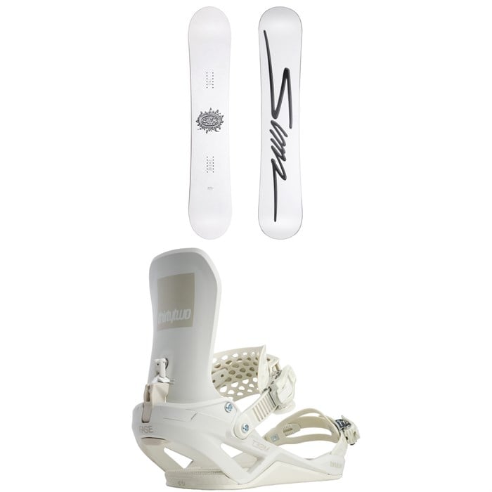 Sims - Sims Bowl Squad Snowboard + thirtytwo T32M FASE Snowboard Bindings
