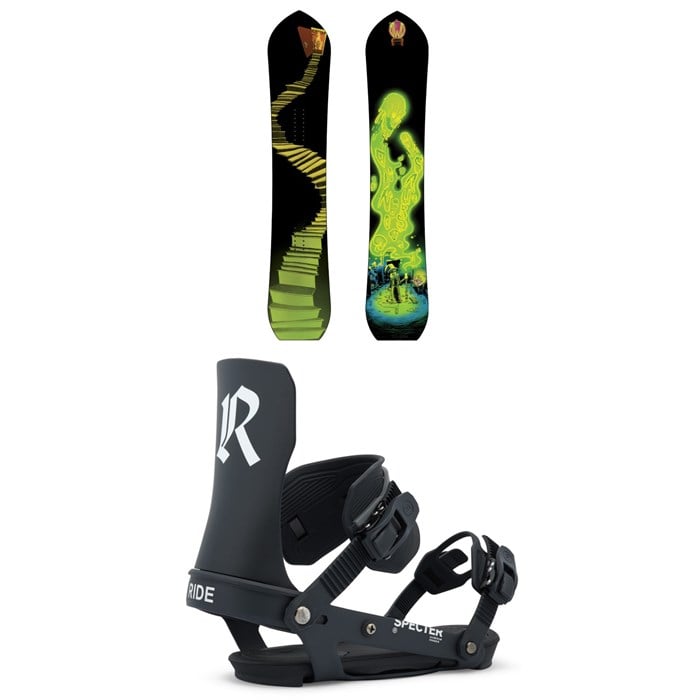 Dinosaurs Will Die - Dinosaurs Will Die Wizard Stick Snowboard + Ride Specter Snowboard Bindings