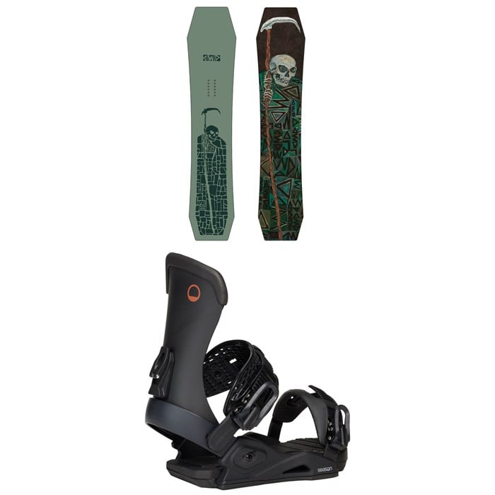 Dinosaurs Will Die - Dinosaurs Will Die Pow Reaper Snowboard + Season Meld Snowboard Bindings