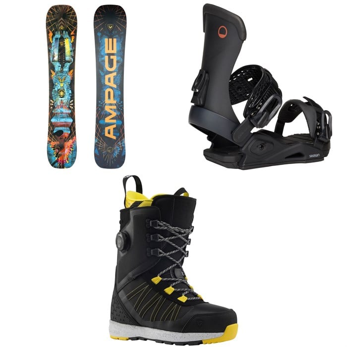 Rossignol - Rossignol Ampage Vol.1 Snowboard + Season Meld Snowboard Bindings + Rossignol RS Hybrid Snowboard Boots 2026