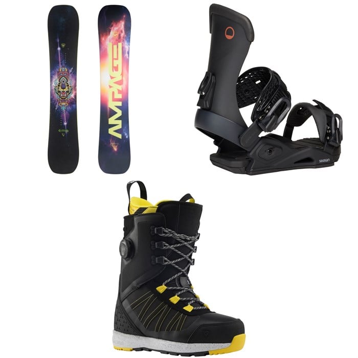 Rossignol - Rossignol Ampage Vol.2 Snowboard + Season Meld Snowboard Bindings + Rossignol RS Hybrid Snowboard Boots 2026
