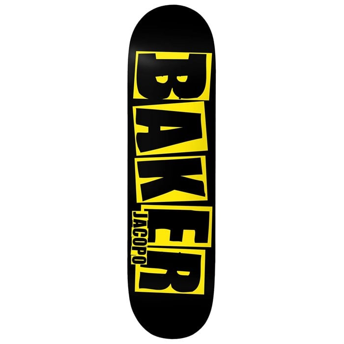 Baker - Baker JC Brand Logo Danger YLW 8.0 Skateboard Deck