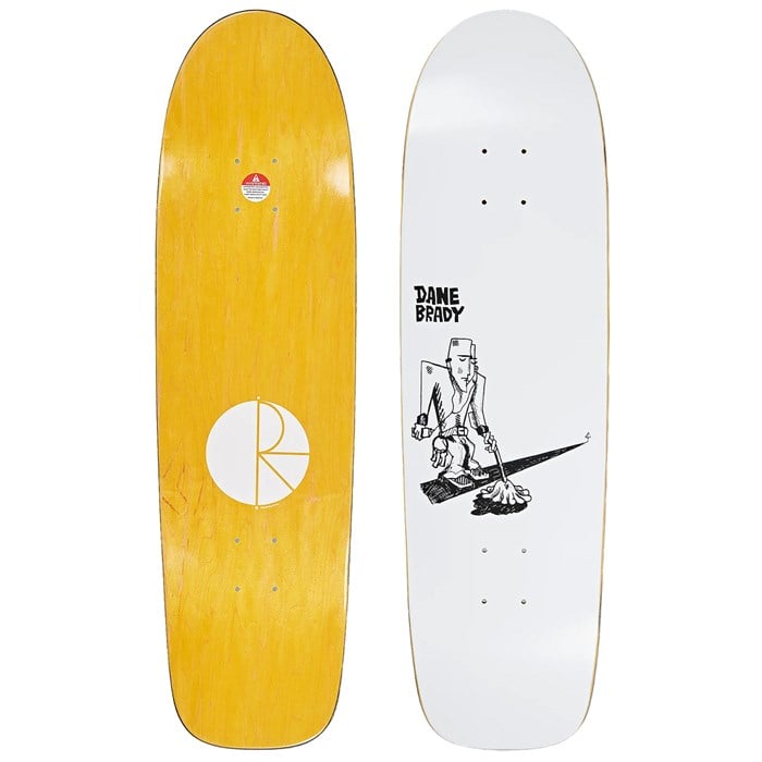Polar Skate Co. - Polar Skate Co. Dane Brady Mopping White Surf Jr. 8.75 Skateboard Deck