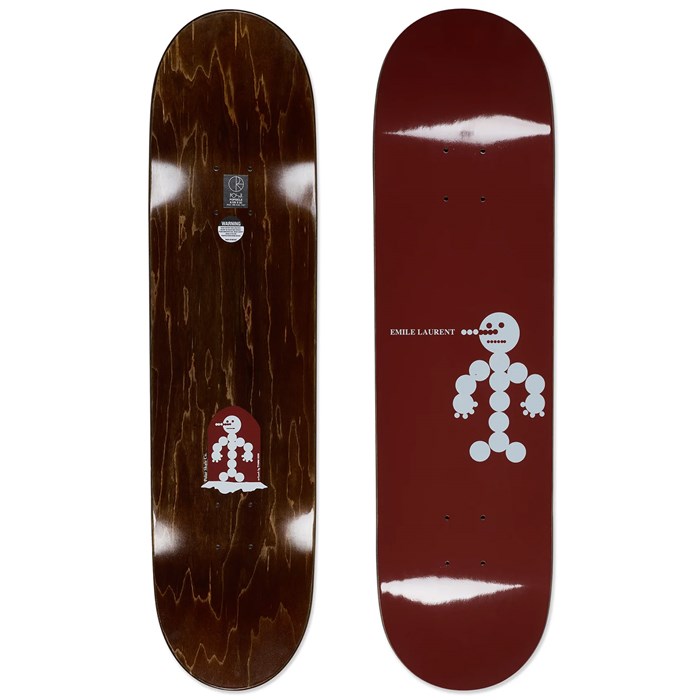 Polar Skate Co. - Polar Skate Co. Emile Laurent Snowman Wine 8.25 Skateboard Deck