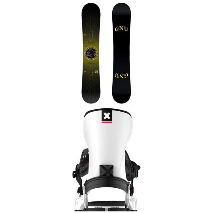 GNU - GNU T.R.E. Snowboard + Bent Metal Transfer Snowboard Bindings