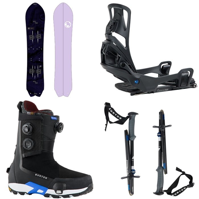 Burton - Burton Fish 3D Splitboard + Step On Splitboard Bindings + Highshot X Pro Step On Snowboard Boots + x Black Diamond Compactor Poles 2026