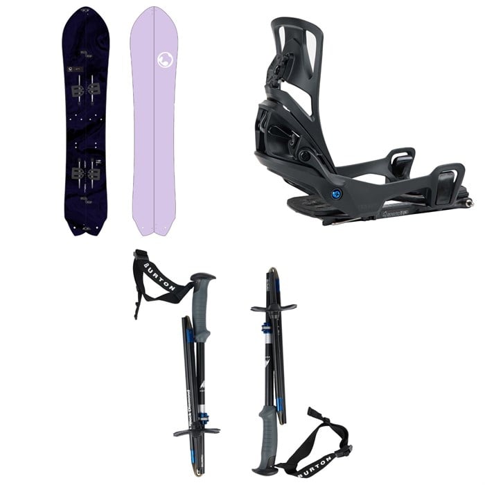 Burton - Burton Fish 3D Splitboard + Step On Splitboard Bindings + x Black Diamond Compactor Poles - Women's 2026