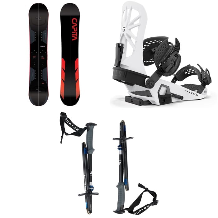 CAPiTA - CAPiTA Mega Split Splitboard + Union Explorer Splitboard Bindings  + Burton x Black Diamond Compactor Poles