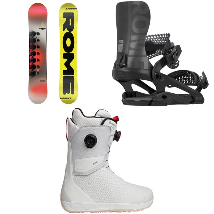 Rome - Rome Agent Snowboard + 390 Boss FW Snowboard Bindings + Nidecker Rift Pro Snowboard Boots 2026