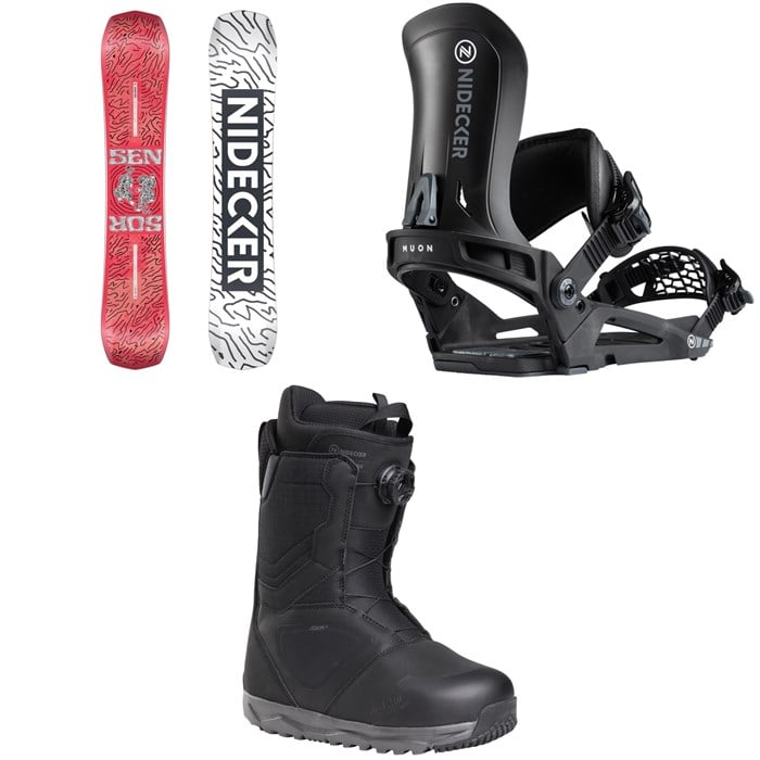 Nidecker - Nidecker Sensor Snowboard + Muon Snowboard Bindings + Cascade Snowboard Boots 2026