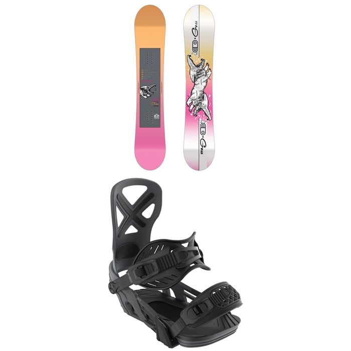 GNU - GNU x Airblaster S.N.A.R.F. Machine Snowboard + Bent Metal Anvil Snowboard Bindings 2026