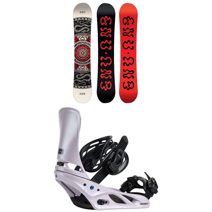 GNU - GNU Ladies Choice Asym C3 Snowboard + Burton Lexa Snowboard Bindings - Women's 2026