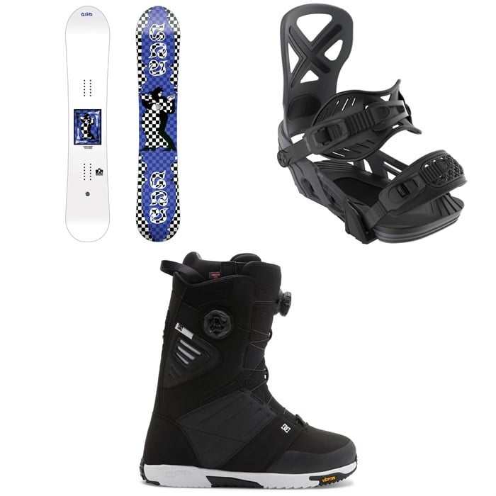 GNU - GNU 4x4 C3 Snowboard + Bent Metal Anvil Snowboard Bindings + DC Judge Snowboard Boots