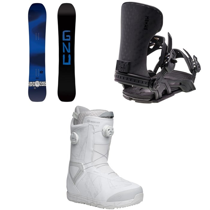 GNU - GNU Banked Country C3 Snowboard + Bent Metal Solution Snowboard Bindings + Nidecker Kita Snowboard Boots 2026