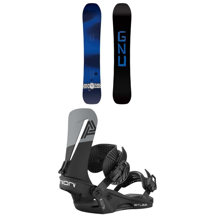 GNU - GNU Banked Country C3 Snowboard + Union Atlas Snowboard Bindings 2026