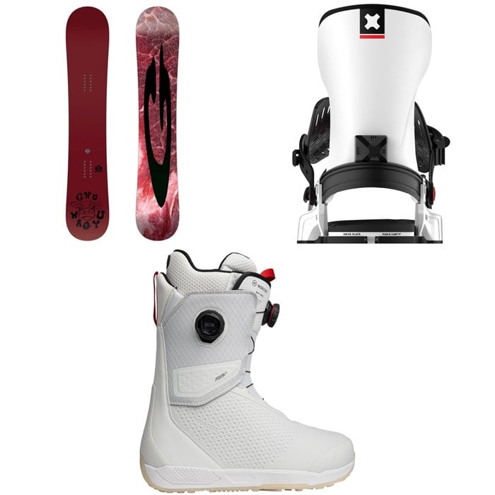 GNU - GNU Wagyu C3 Snowboard + Bent Metal Transfer Snowboard Bindings + Nidecker Rift Pro Snowboard Boots 2026