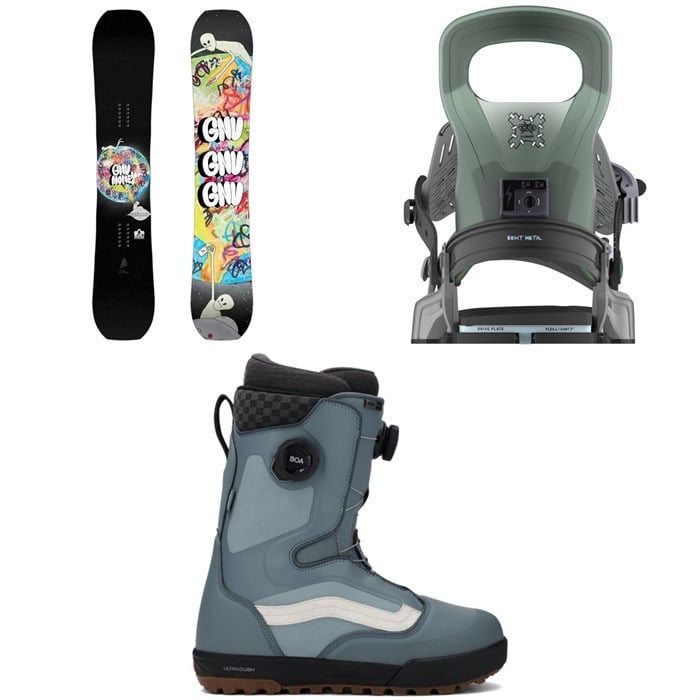 GNU - GNU Money C2E Snowboard + Bent Metal Logic Snowboard Bindings + Vans Aura Pro Snowboard Boots 2026