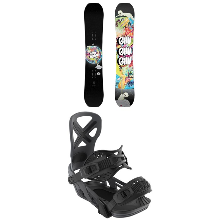 GNU - GNU Money C2E Snowboard + Bent Metal Anvil Snowboard Bindings 2026
