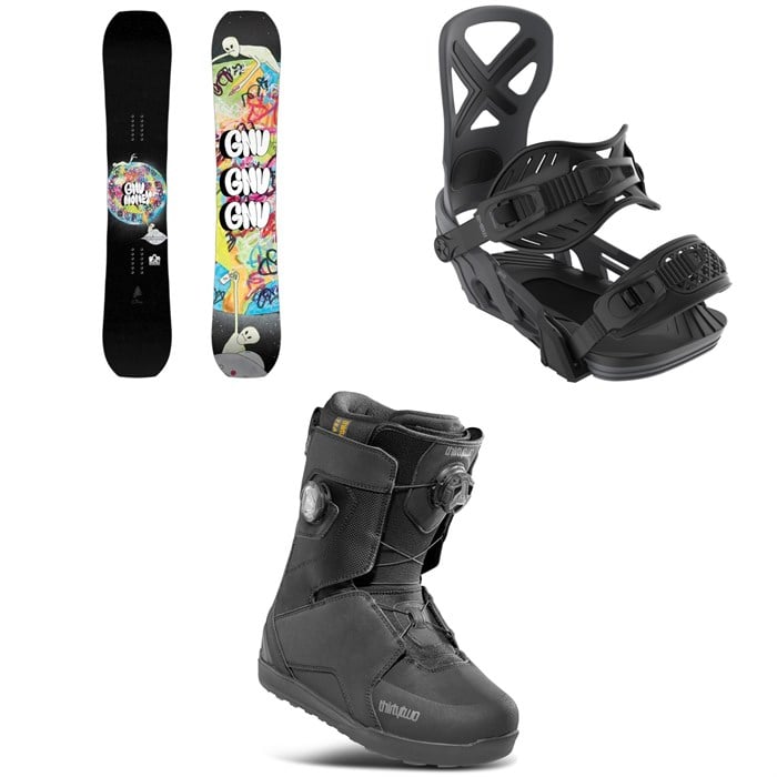 GNU - GNU Money C2E Snowboard + Bent Metal Anvil Snowboard Bindings + thirtytwo Lashed Double Boa Snowboard Boots 2026