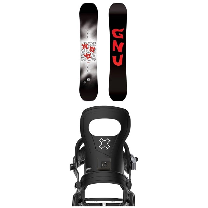 GNU - GNU Money C2E Snowboard 2025 + Bent Metal Joint Snowboard Bindings