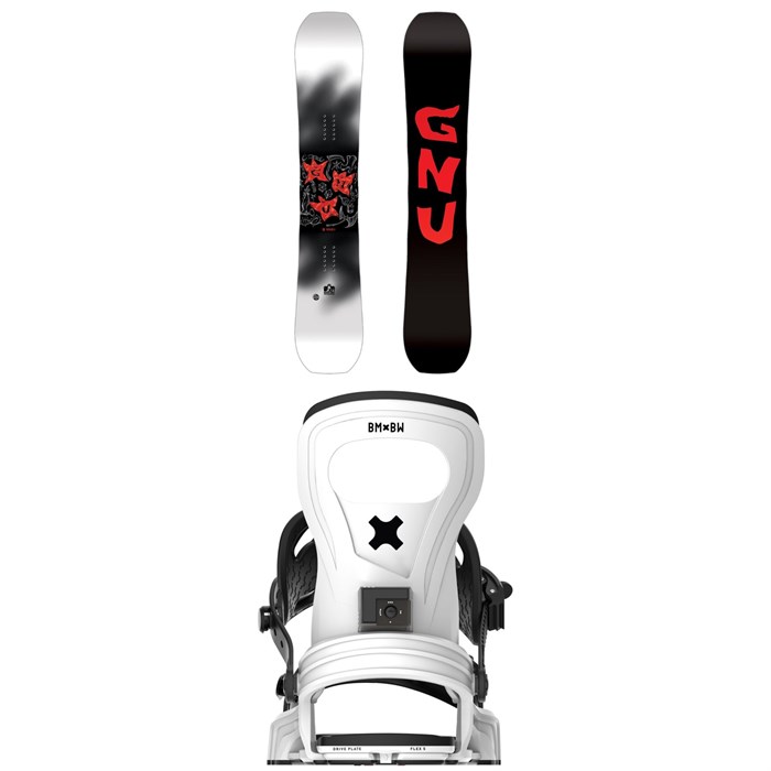 GNU - GNU C-Money C3 Snowboard 2025 + Bent Metal Joint Snowboard Bindings