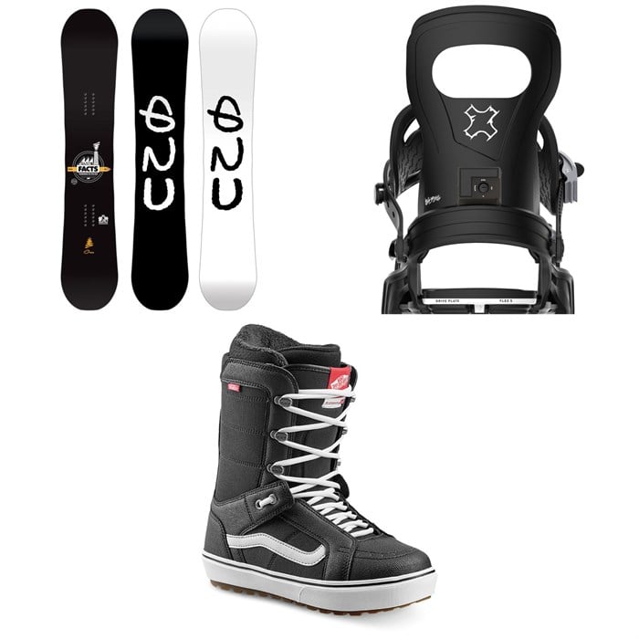GNU - GNU Facts BTX Snowboard - Blem + Bent Metal Joint Snowboard Bindings + Vans Hi Standard OG Snowboard Boots 2026