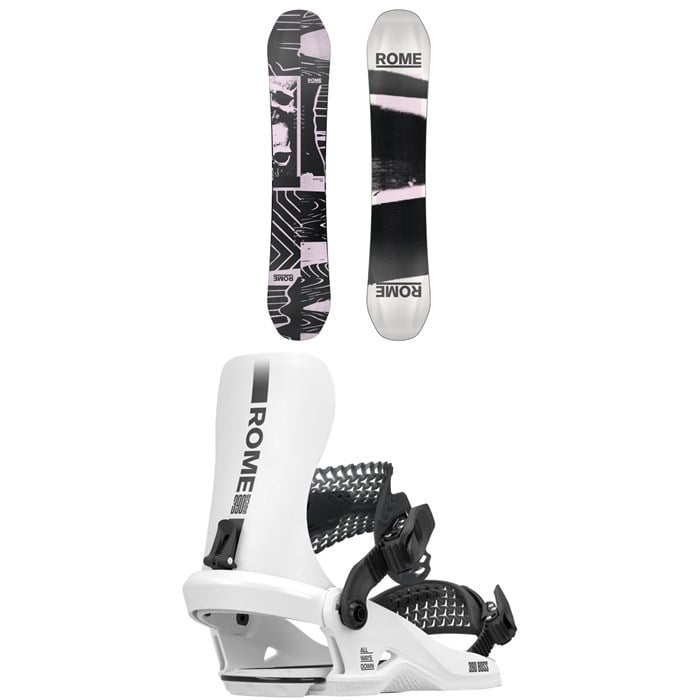 Rome - Rome Boneless Snowboard + 390 Boss HW Snowboard Bindings 2026