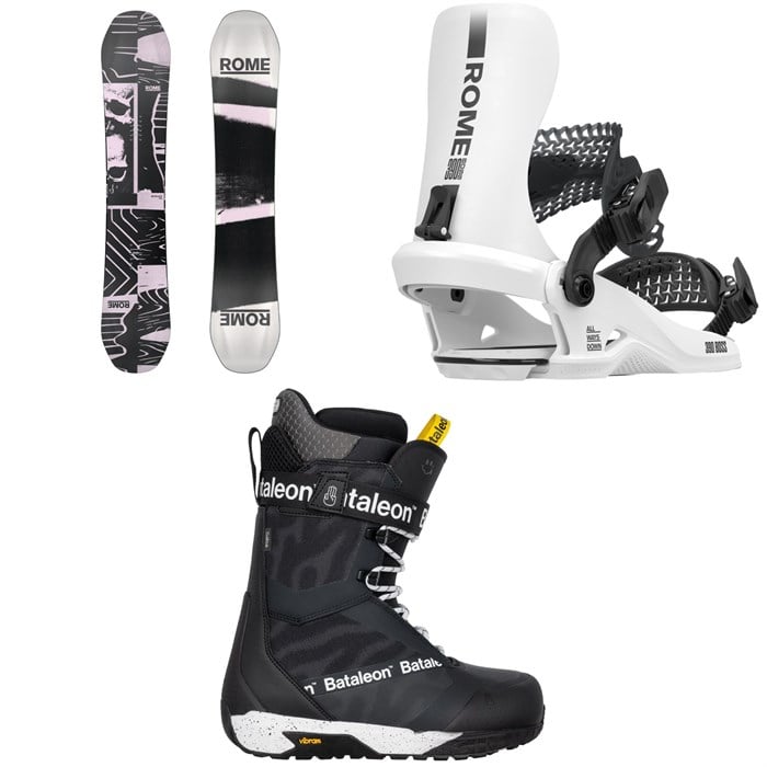 Rome - Rome Boneless Snowboard + 390 Boss HW Snowboard Bindings + Bataleon Salsa Lace Snowboard Boots 2026