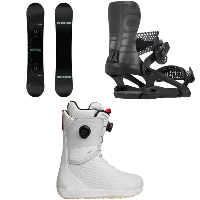 Rome - Rome Agent Pro Snowboard + 390 Boss FW Snowboard Bindings + Nidecker Rift Pro Snowboard Boots 2026