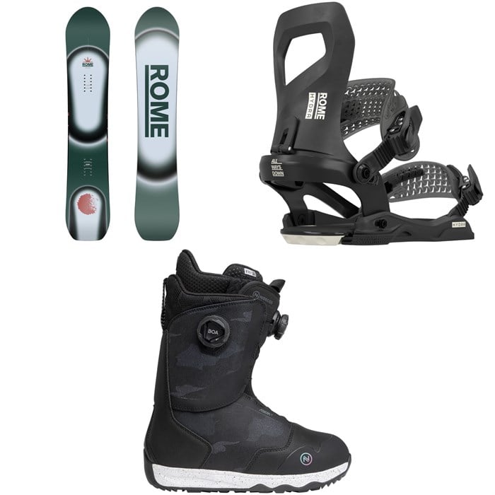 Rome - Rome Muse Snowboard + Hydra AW Snowboard Bindings + Nidecker Rift Snowboard Boots - Women's 2026