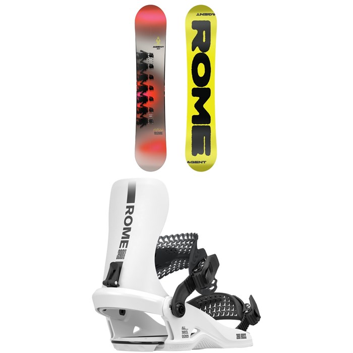 Rome - Rome Agent Snowboard + 390 Boss HW Snowboard Bindings 2026