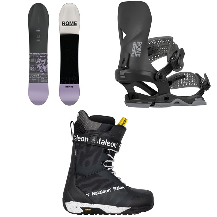 Rome - Rome Service Dog Snowboard + Trace AW Snowboard Bindings + Bataleon Salsa Lace Snowboard Boots 2026