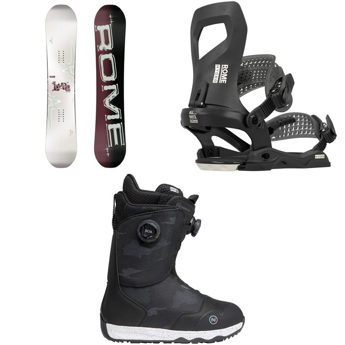Rome - Rome Hype Snowboard + Hydra AW Snowboard Bindings + Nidecker Rift Snowboard Boots - Women's 2026
