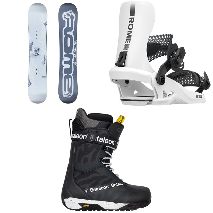 Rome - Rome Artifact Snowboard + 390 Boss HW Snowboard Bindings + Bataleon Salsa Lace Snowboard Boots 2026