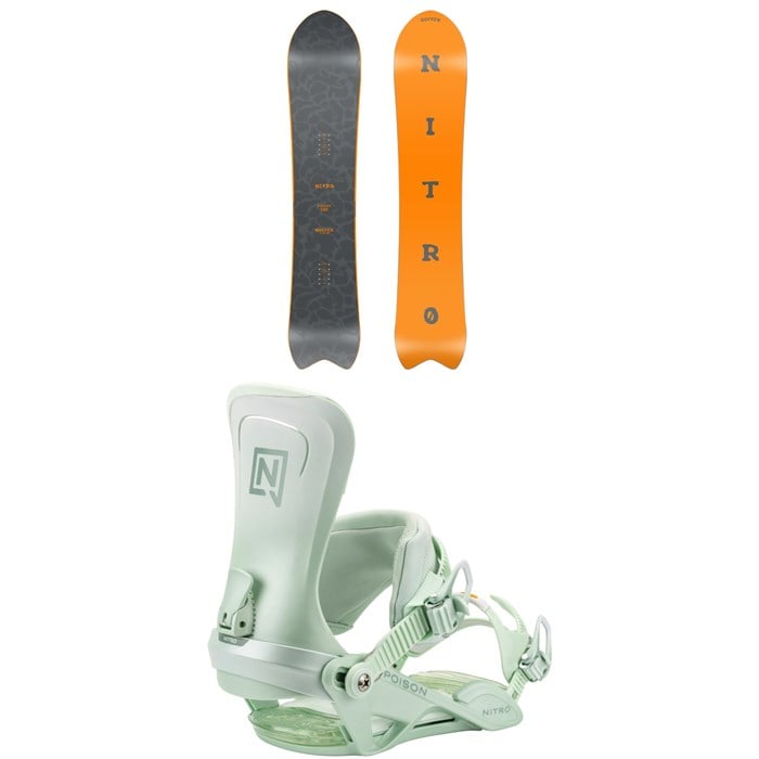 Nitro - Nitro Dinghy Snowboard + Poison Snowboard Bindings - Women's 2026