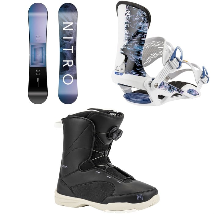 Nitro - Nitro Fate Snowboard + Fate Snowboard Bindings + Flora Boa Snowboard Boots - Women's 2026